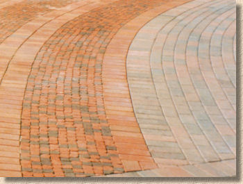 clay and concrete pavers
