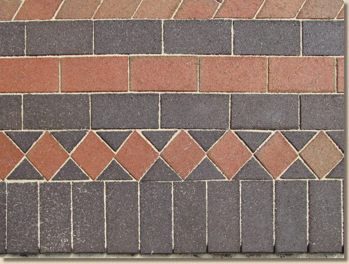 harlequin in clay pavers