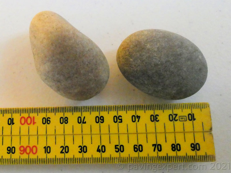 pebbles with ruler