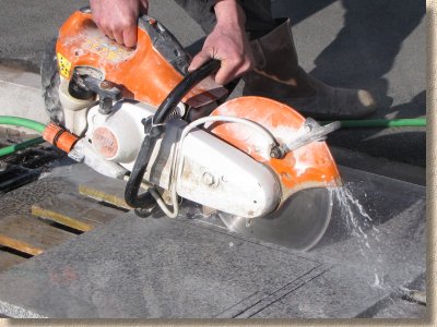 cutting with a diamond blade