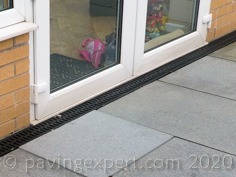 linear channel at patio doors