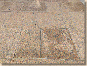 marks on granite paving