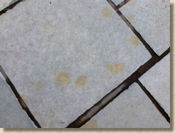 rust stains on kotah limestone