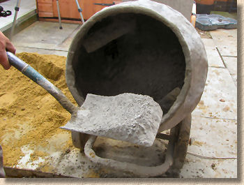 mixing add cement