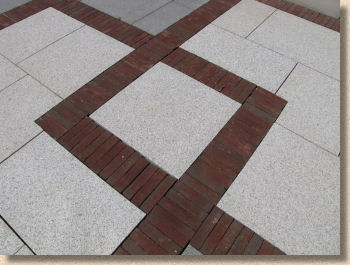vande moortel clay pavers with granite flagstones