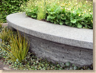 planter bench in bupa garden