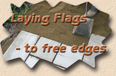 laying flags to edges