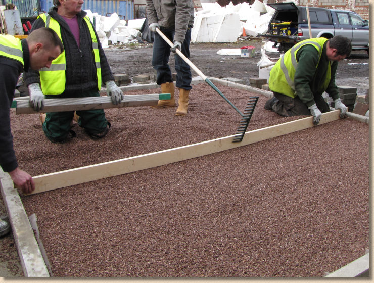 screed laying course