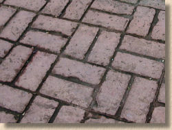 basketweave brick concrete
