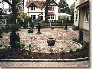 hard landscaping to front garden