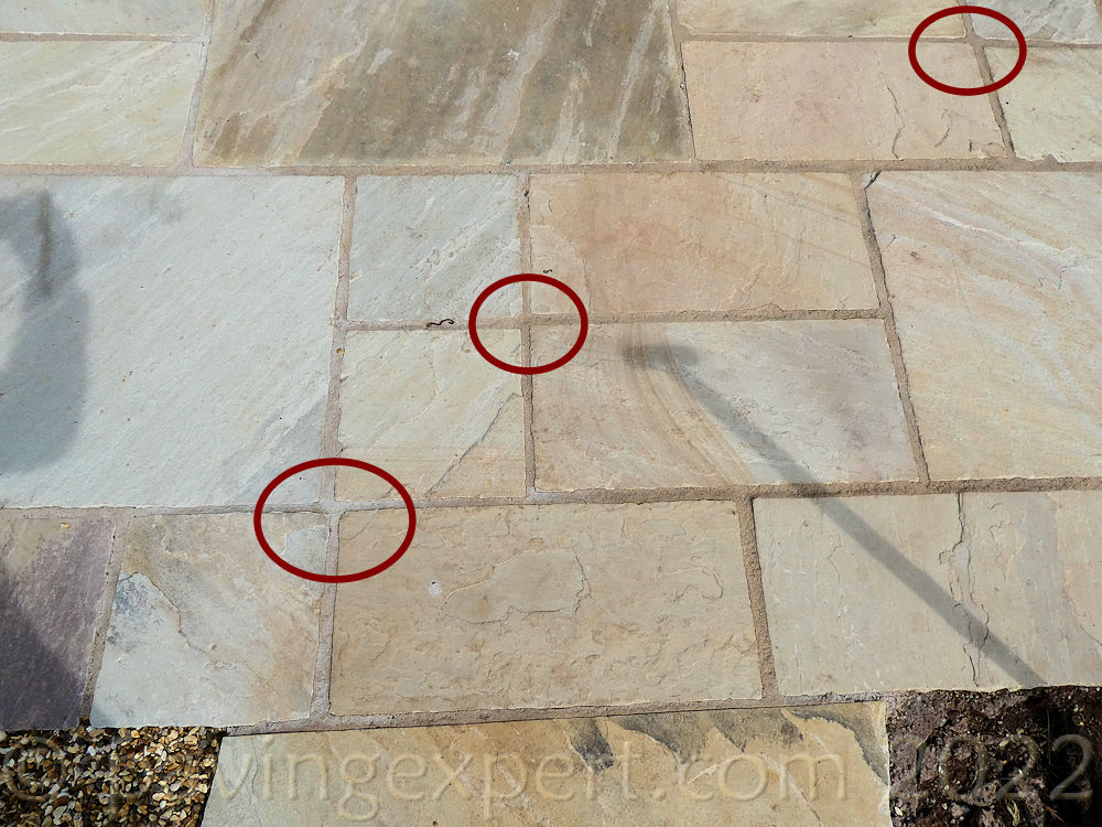 crossed joints in paving