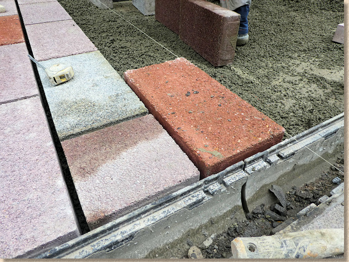 paver laid onto prepared bed