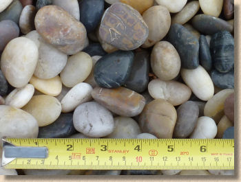 25mm rounded river gravel
