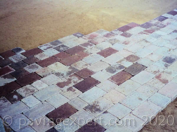 damp tumbled blocks close-up