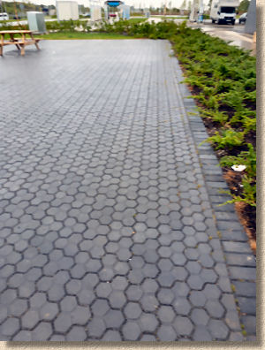 machine lay hexagonal paving