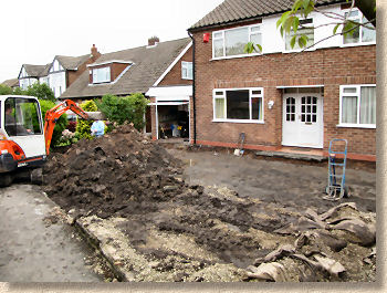 excavator on site
