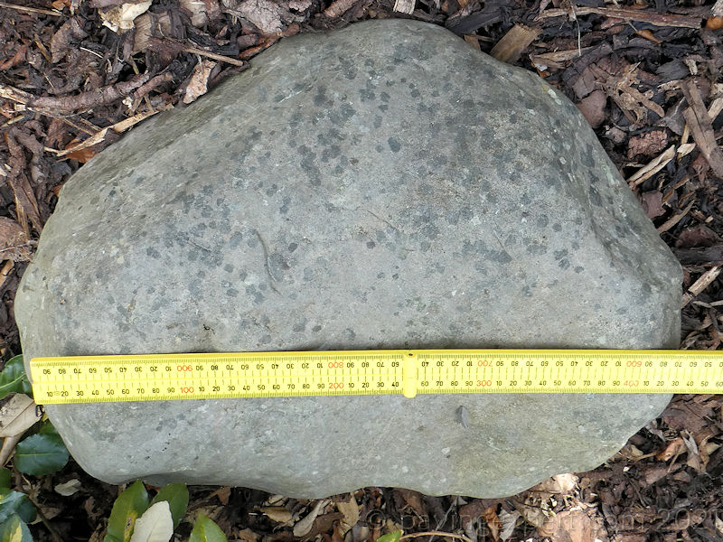 boulder with ruler