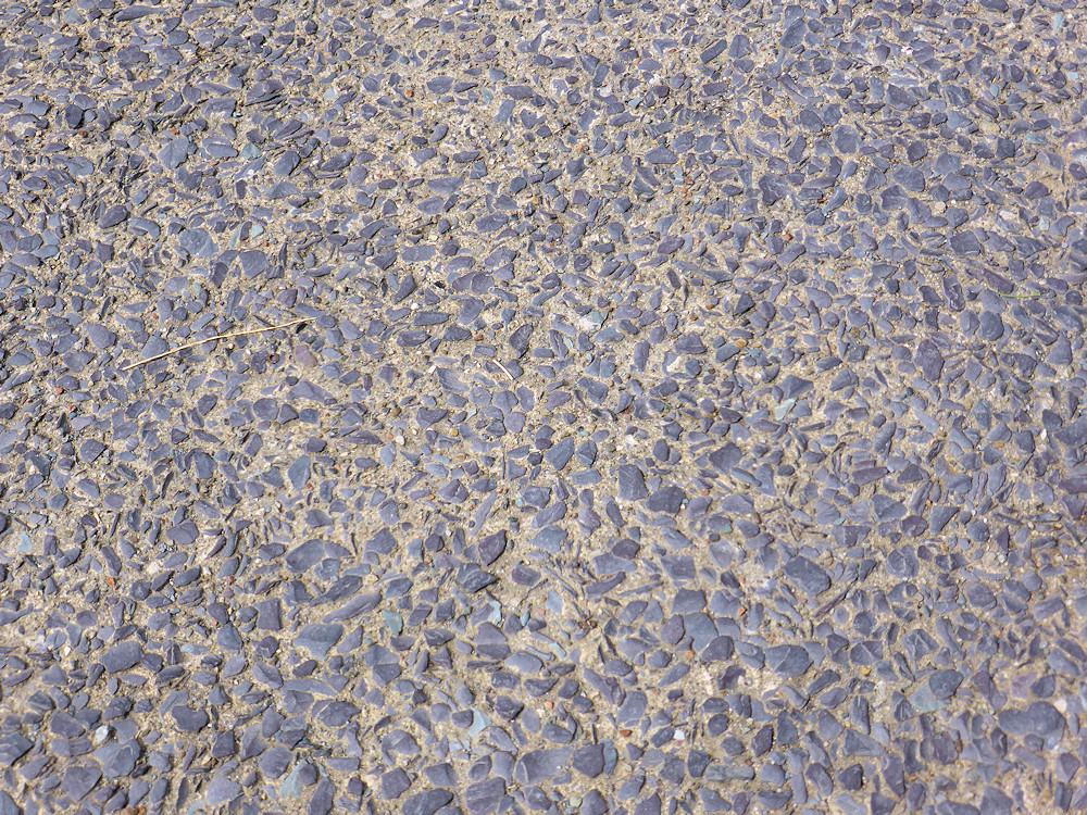 close up exposed aggregate concrete
