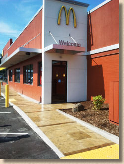 repaired decorative surfacing at mcdonalds