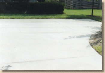 restored concrete driveway