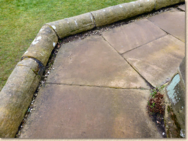 mitre cut yorkstone flag