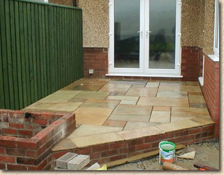 sandstone flag patio