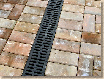 paving laid tight to linear channel