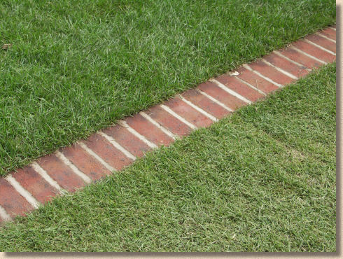 brick mowing strip