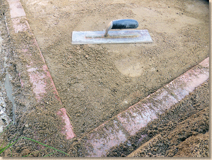 sand bed is floated smooth