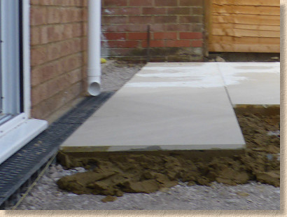 laying ceramic paving