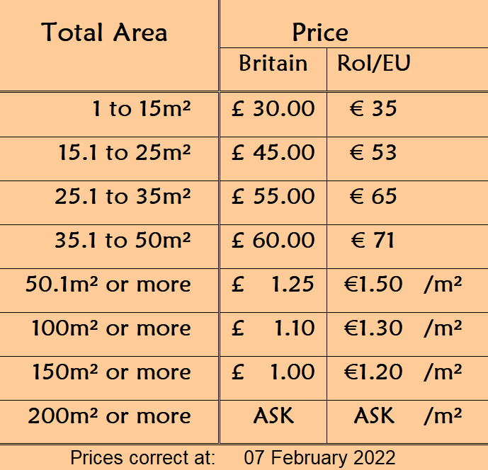 price list