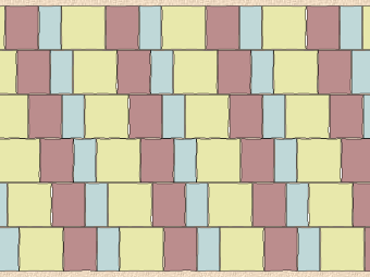 3 size coursed layout sequential