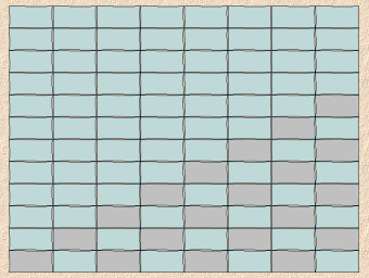 stack bond using rectangles