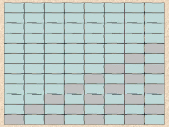 stack bond using rectangles