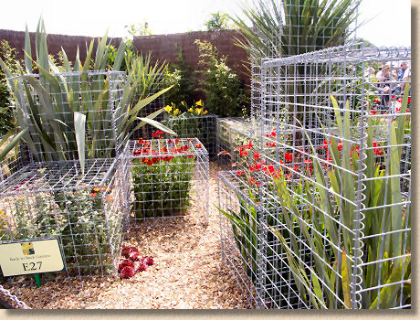 flower filled gabion