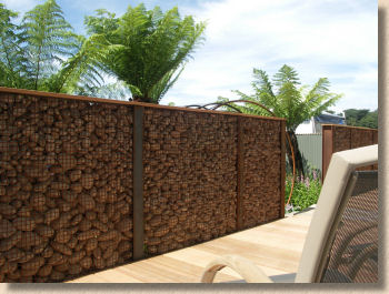 rusty wall gabion