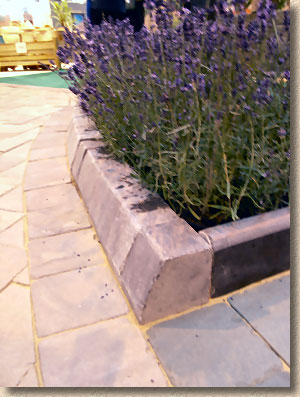 natural paving half-battered kerbs