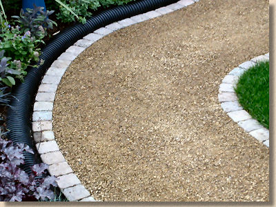 gravel path in garden