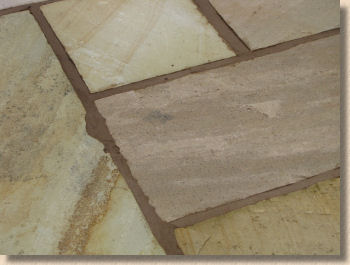 flagstone with cement joint