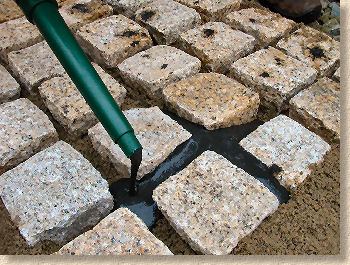 pouring the grout