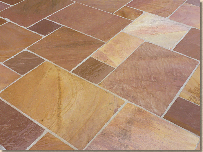 sandstone flags jointed with resin mortar