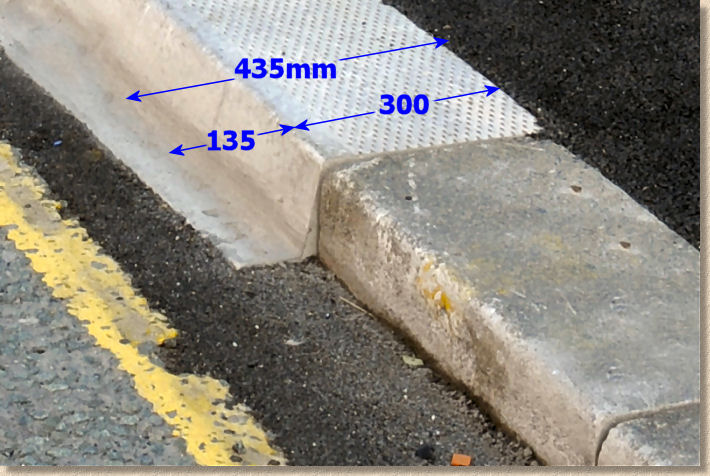 width difference in new kerbs