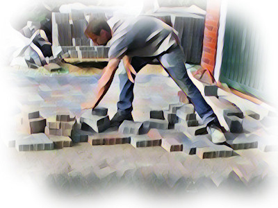 Laying Flexible Block Paving Logo