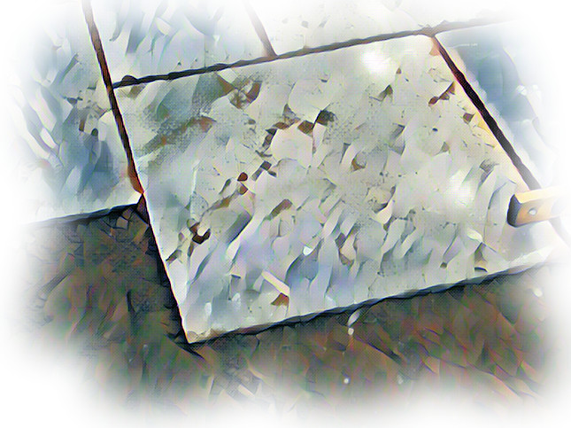 Laying light-coloured flagstones Logo