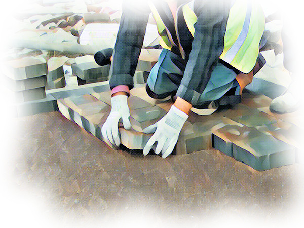 Concrete Block Permeable Pavement Installation Logo