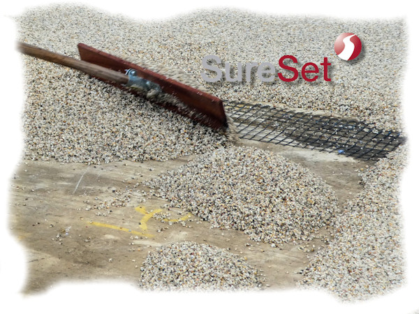 Construction of a Resin Bound Surfacing Course with SureSet UK Logo