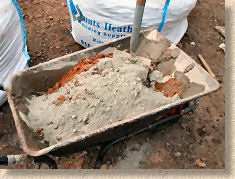 mixing mortar
