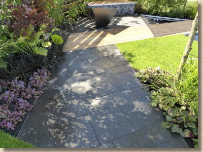 flamed granite paving