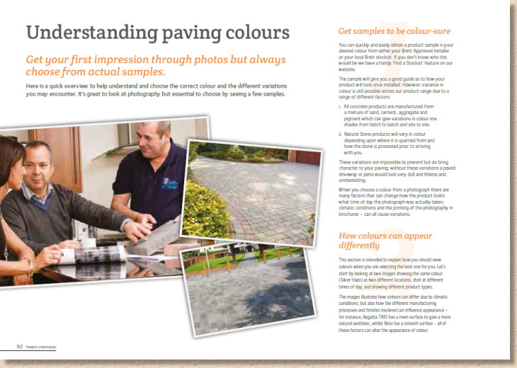 Understanding paving colours