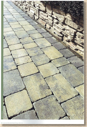 castacrete rumbled bllock paving